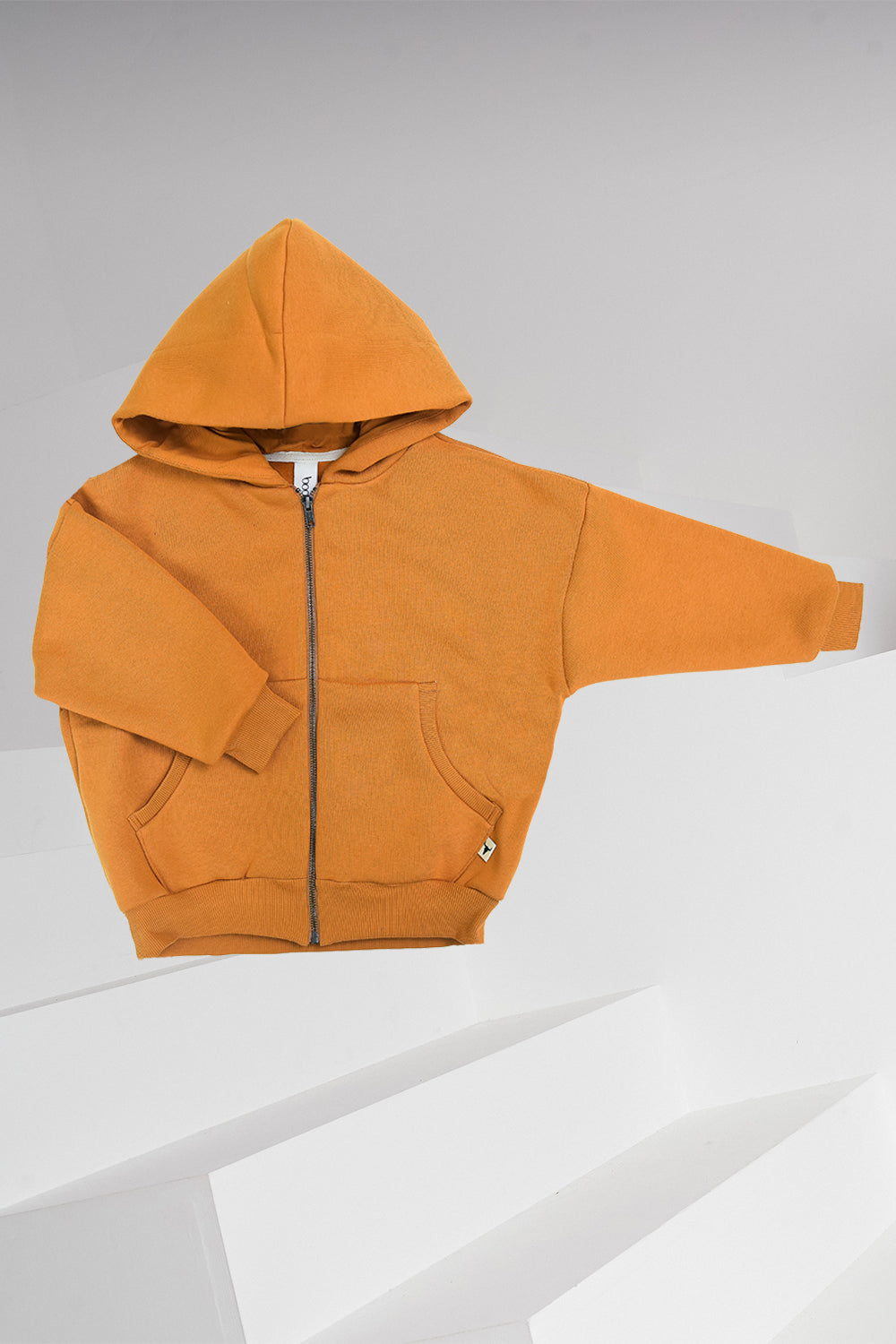 bluza dziecięca- WARM ZIP WIDE HOODIE honey