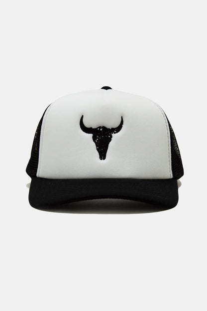 czapka dziecięca- BLACK BISON CAP black/white