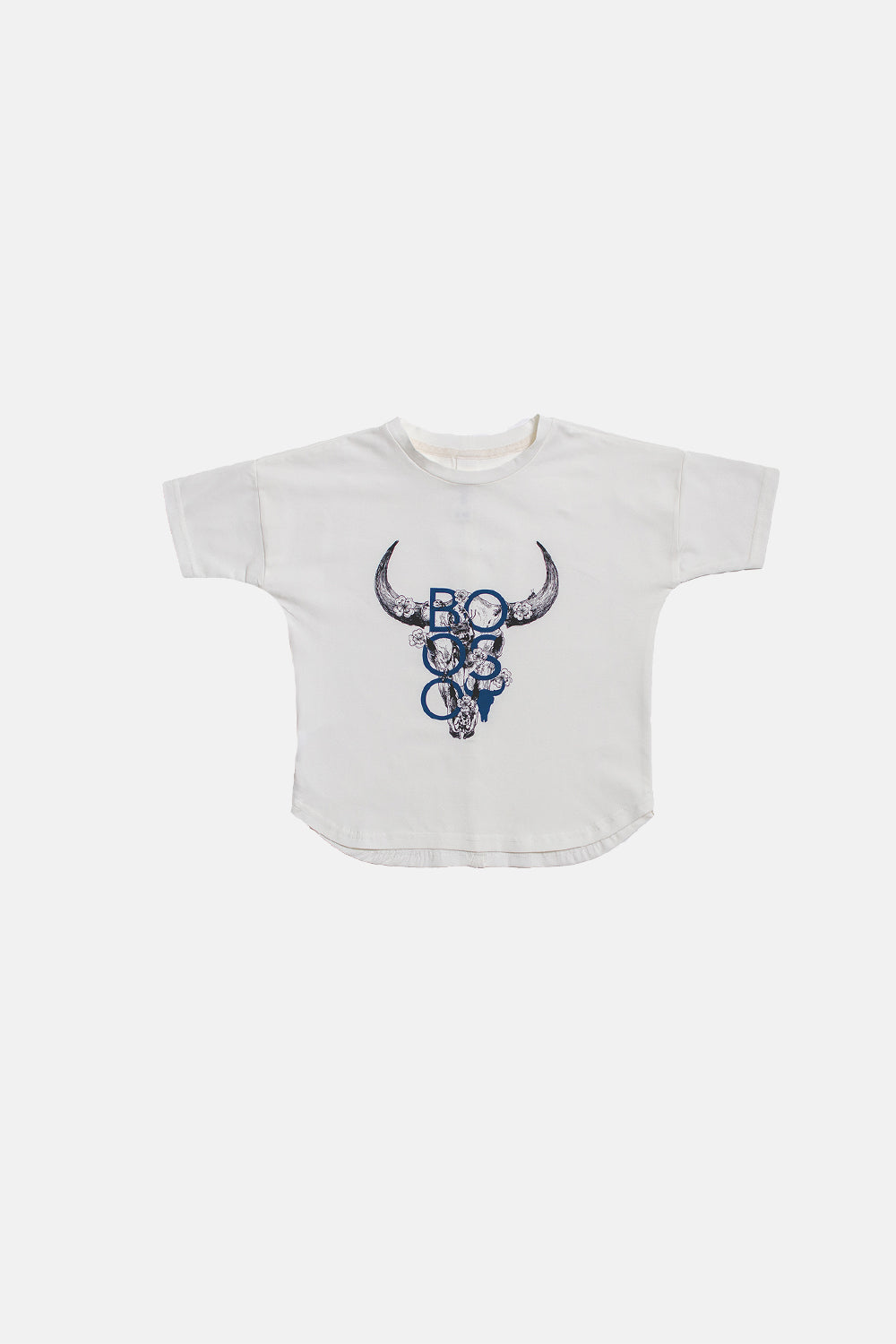 koszulka dziecięca -  BISON IVORY TEE white/black/blue