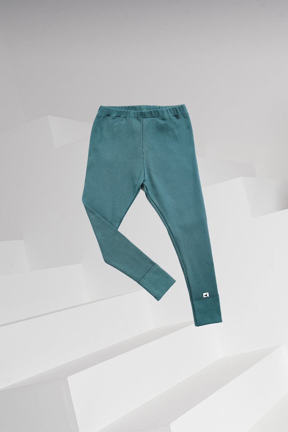 getry dziecięce - RIBBED LEGGINS light green