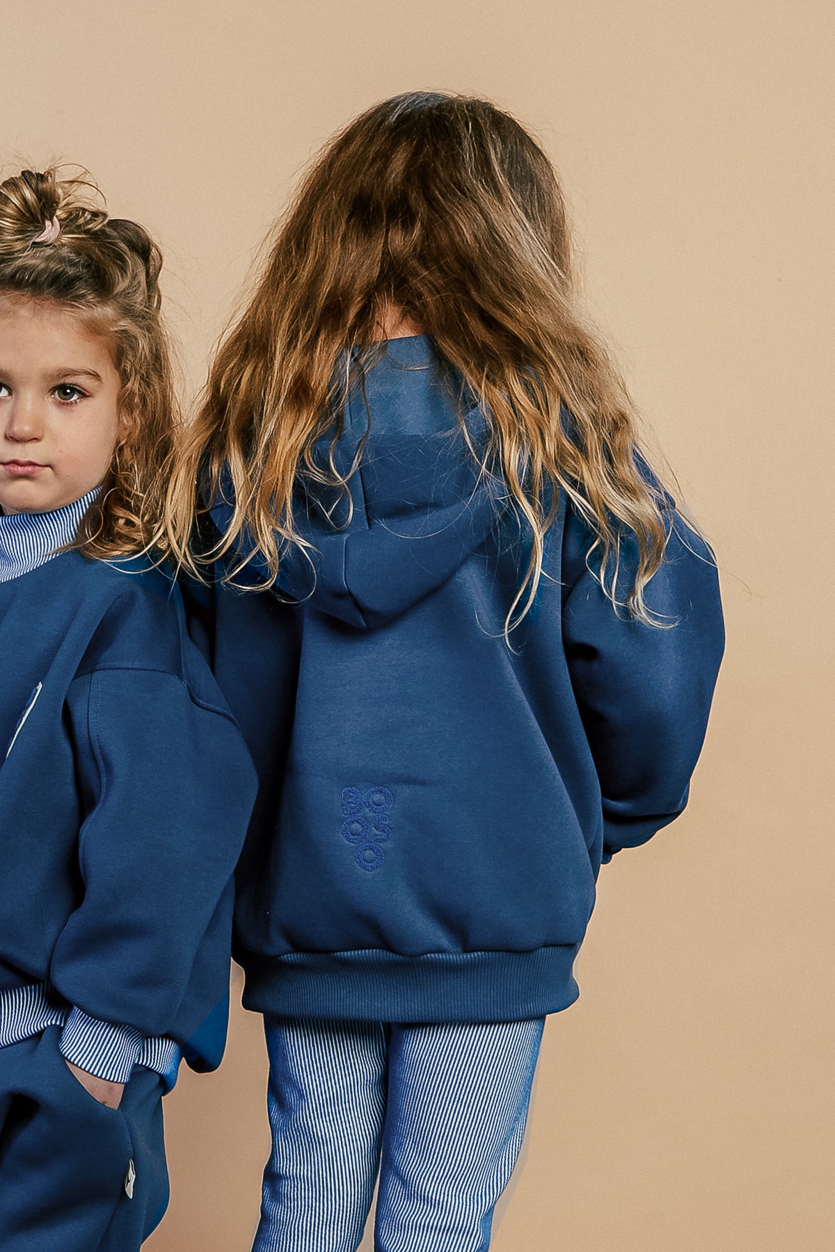bluza dziecięca- WARM ZIP HOODIE indygo