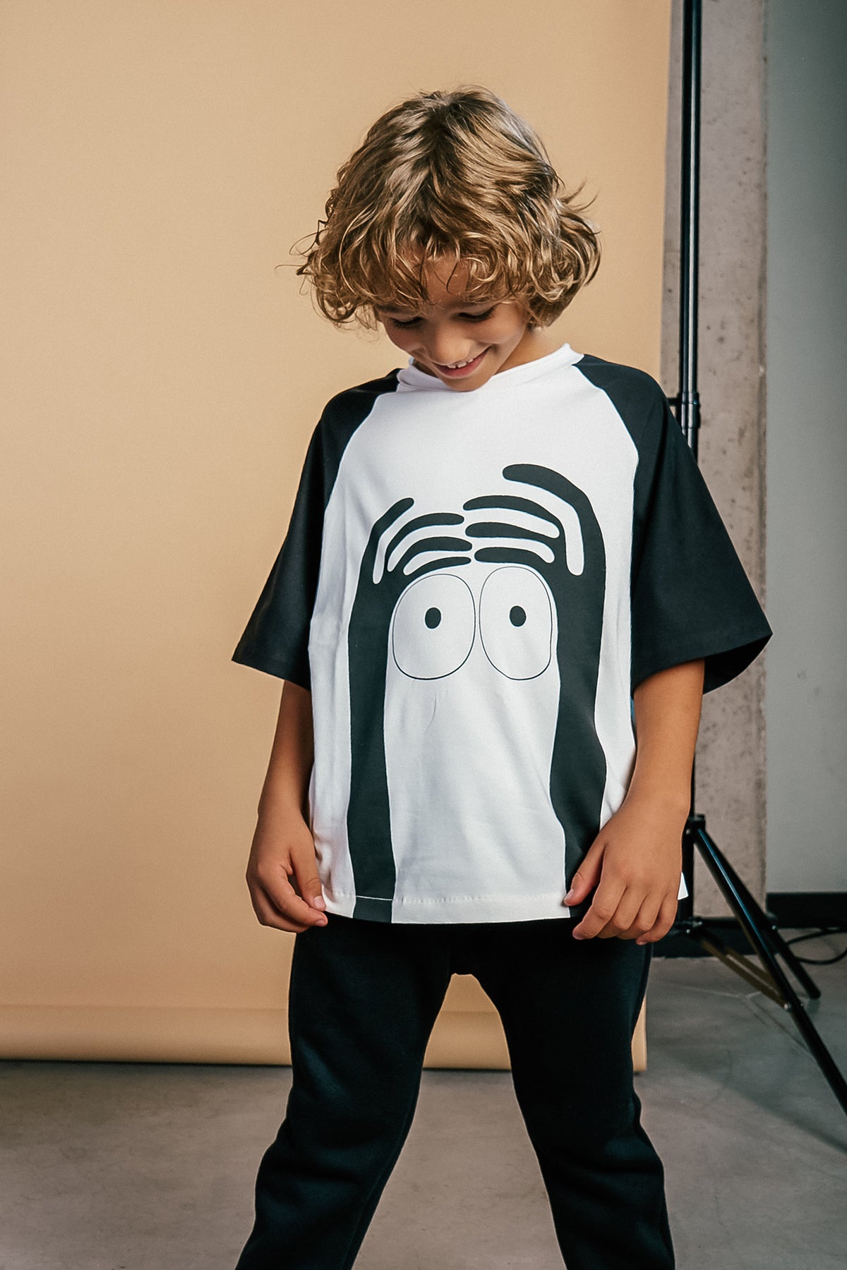 koszulka dziecięca- GHOST TEE white/black