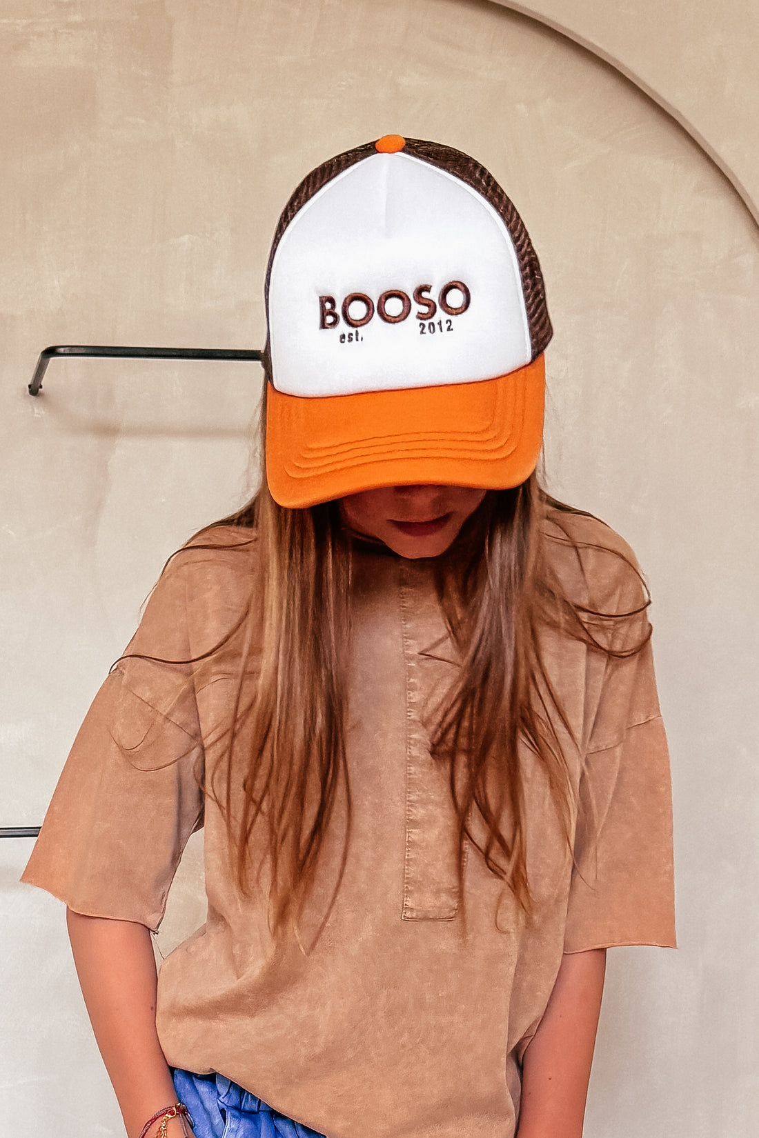 czapka dziecięca- BOOSO CAP BROWN/ORANGE