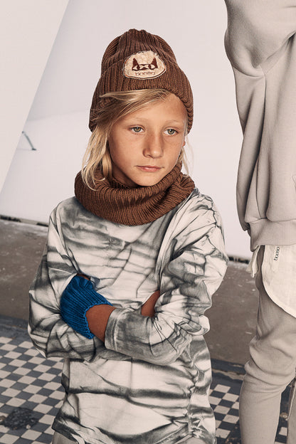 czapka dziecięca- CAT BROWN SAND BEANIE brown