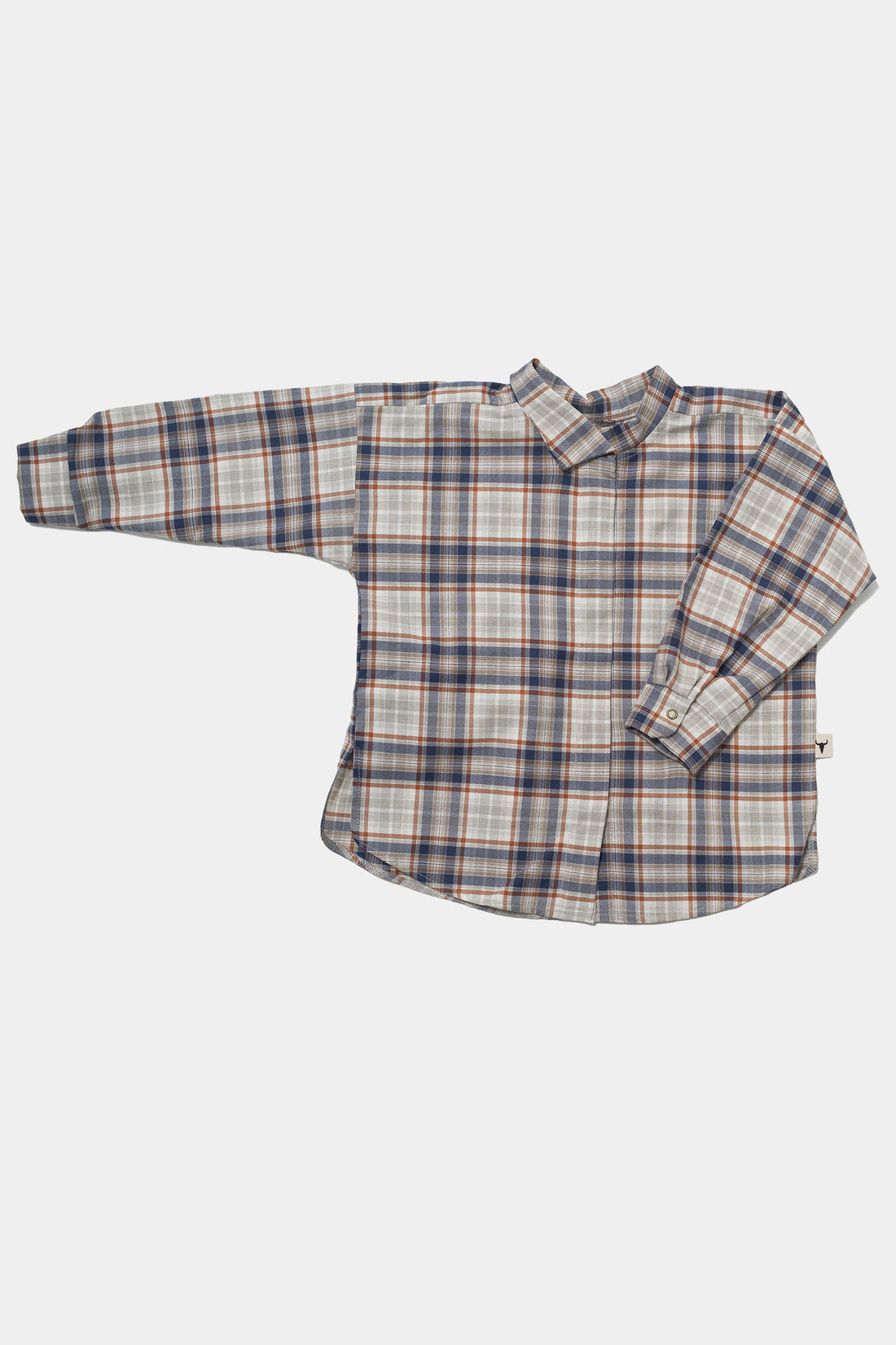 koszula dziecięca- CHECKED SHIRT beige/orange/blue
