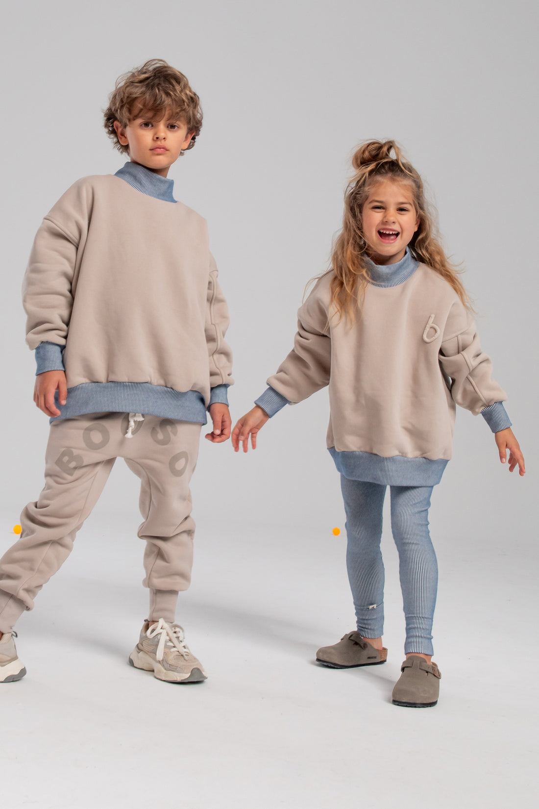 bluza dziecięca- GOLF SWEATSHIRT beige/blue