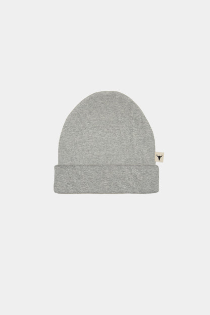 czapka dziecięca- RIBBING BEANIE WINTER gray marl