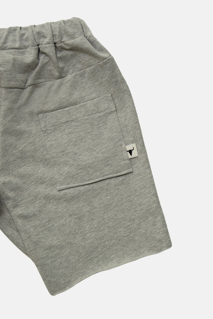 szorty dziecięce - GRAY MARL SHORTS gray marl