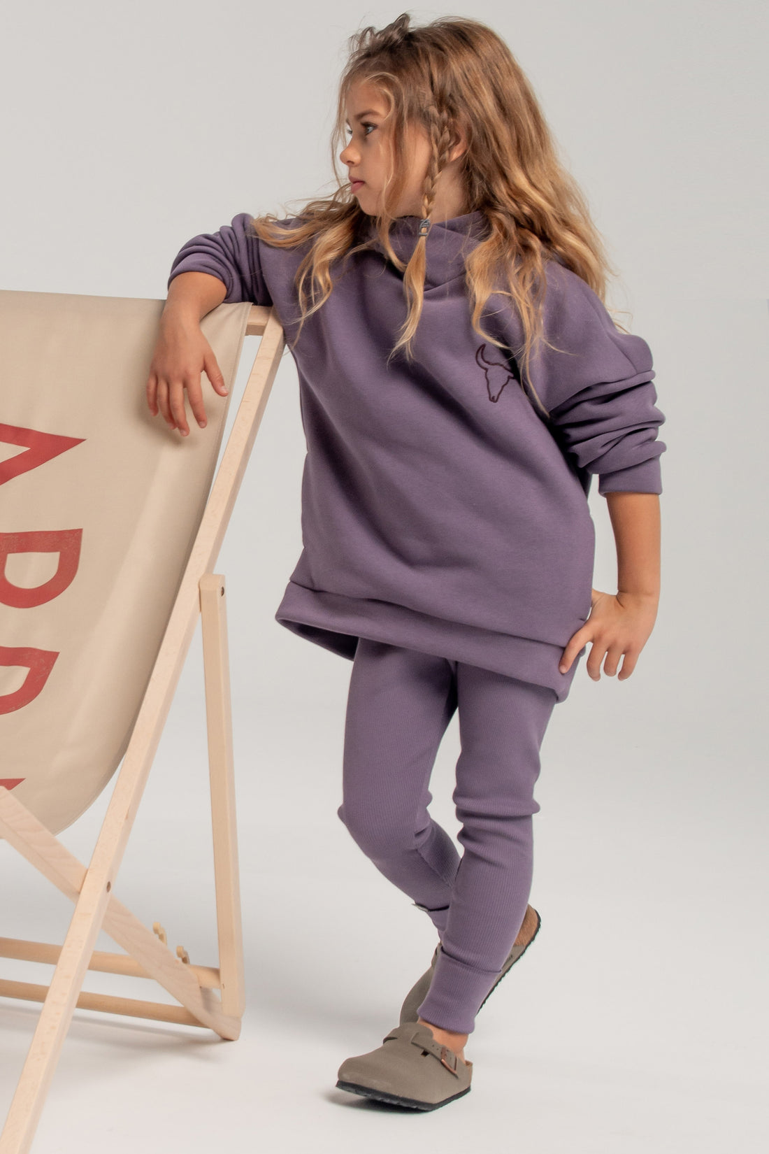 bluza dziecięca- SIMPLE WARM HOODIE plum