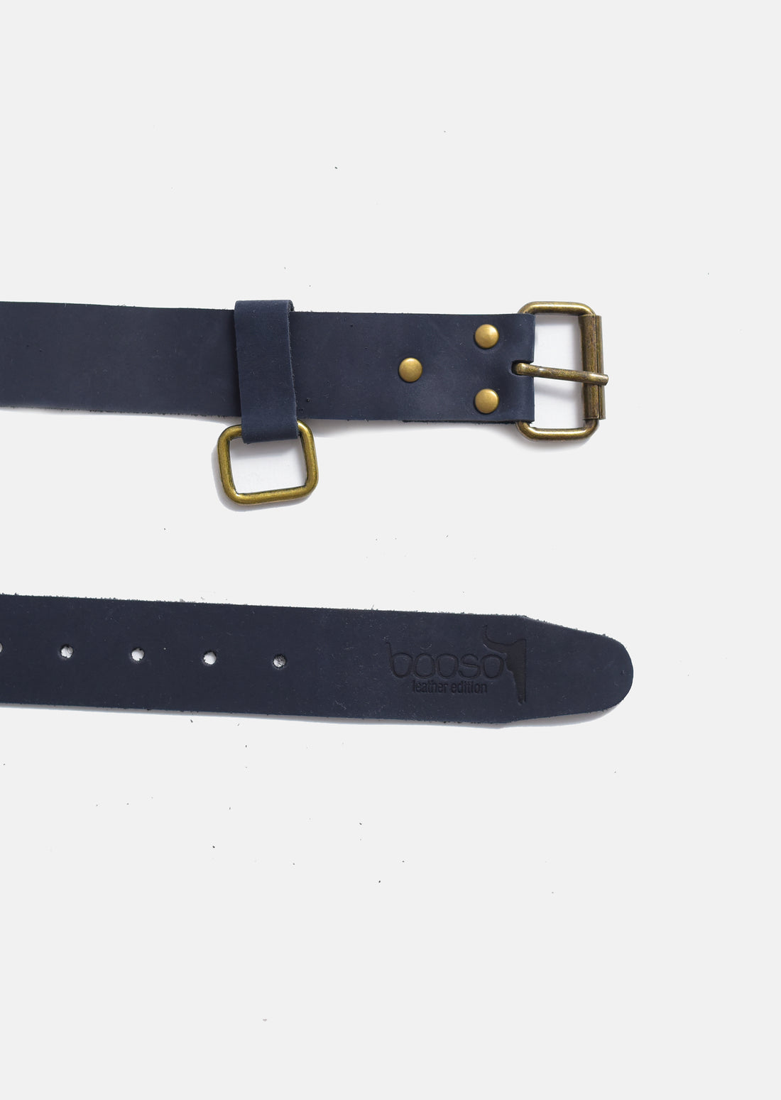 pasek dziecięcy- LEATHER BOOSO BELT graphite