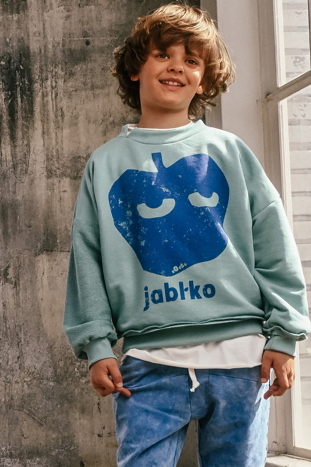 bluza dziecięca- APPLE SWEATSHIRT mint
