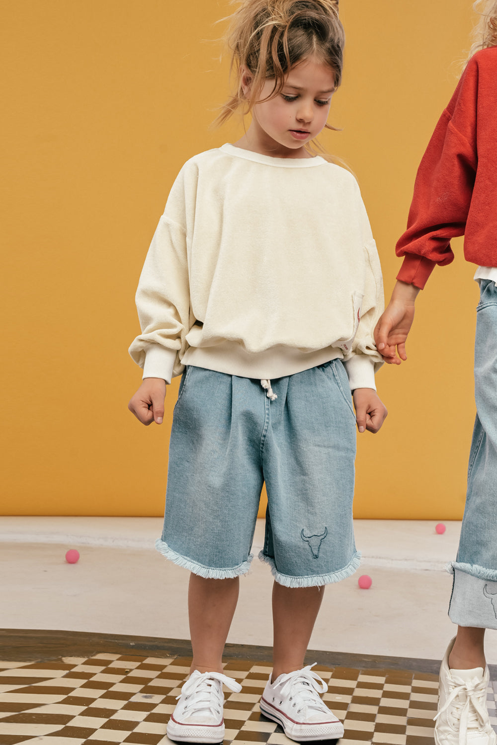 szorty dziecięce - JEANS BLUE SHORTS