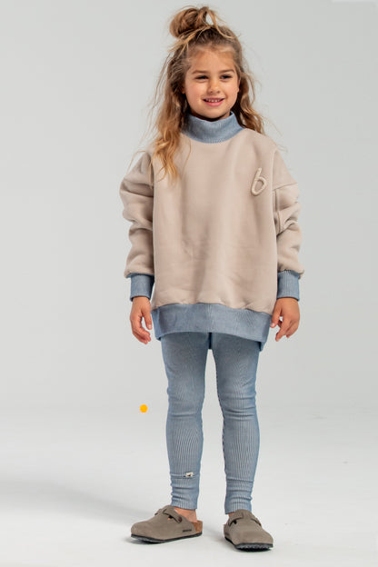 getry dziecięce- STRIPED BLUE LEGGINS