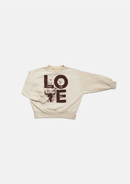 bluza dziecięca- LOVE sweatshirt ivory