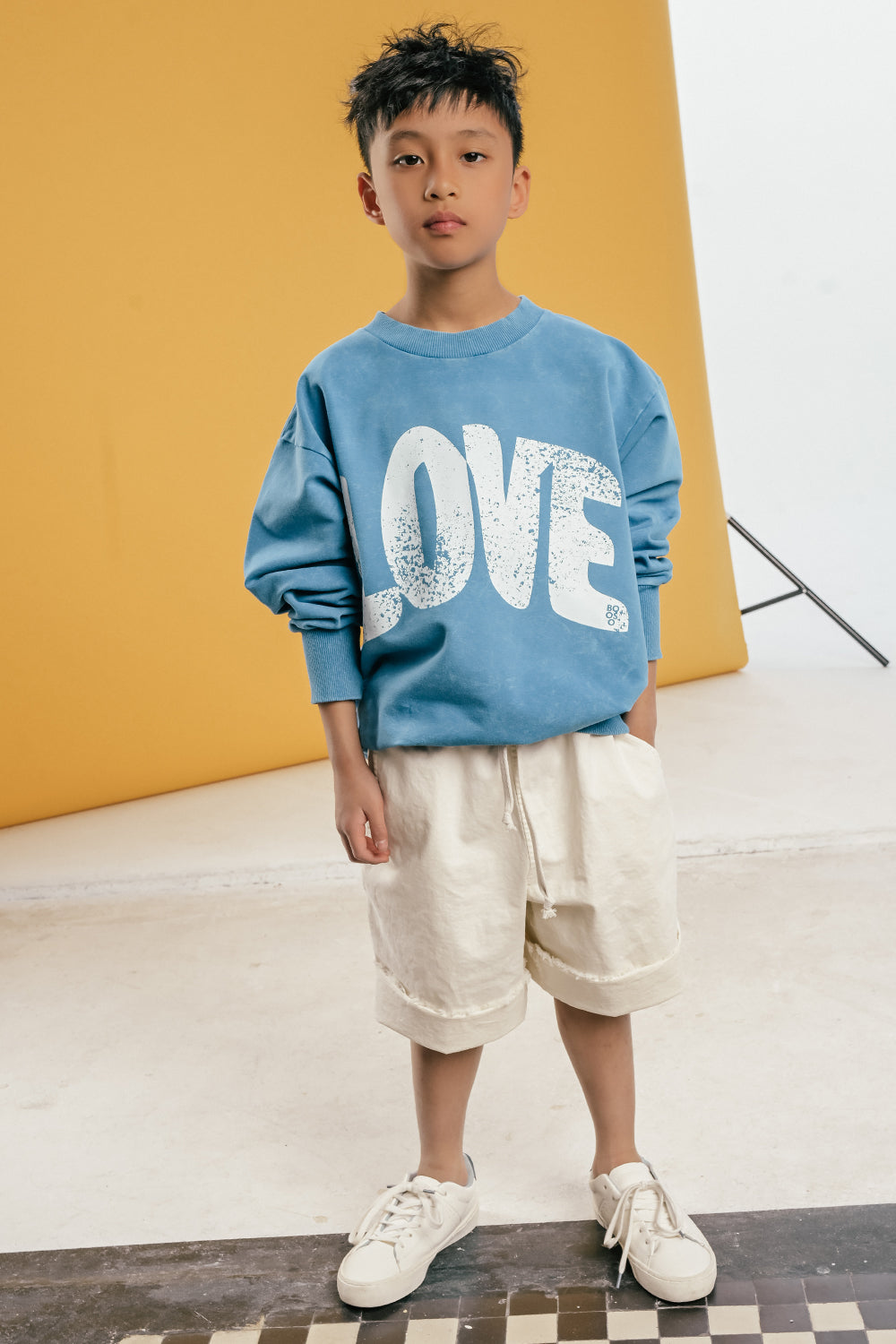 bluza dziecięca- VINTAGE BLUE LOVE SWEATSHIRT blue