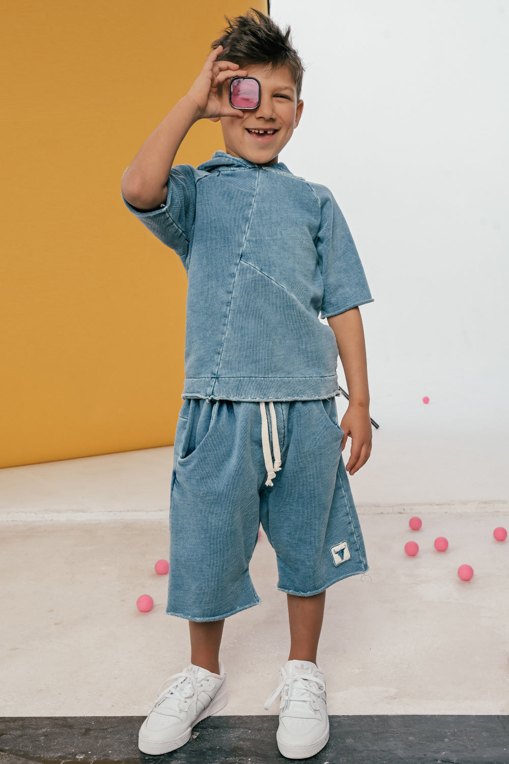 szorty dziecięce - INDYGO SHORTS indygo