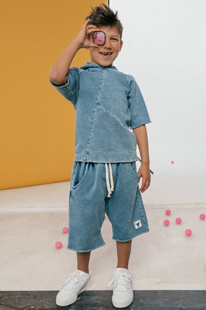 szorty dziecięce - INDYGO SHORTS indygo