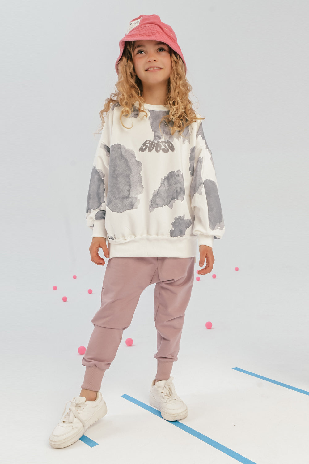 bluza dziecięca- CLOUD SWEATSHIRT ecru/gray