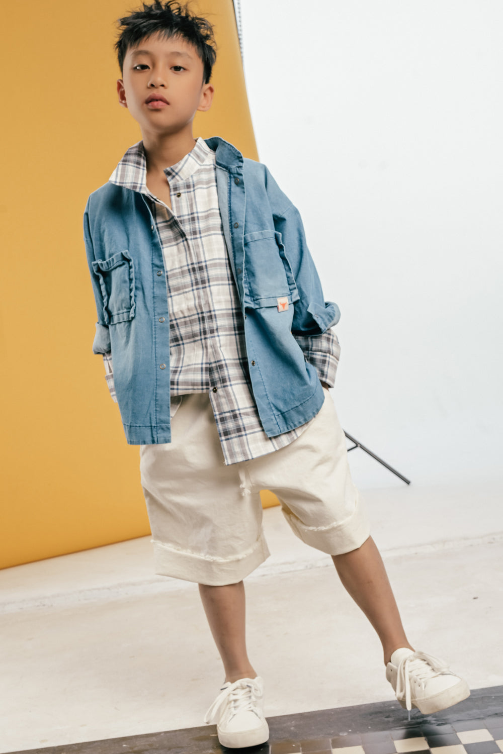 koszula dziecięca - DENIM OVERSHIRT blue