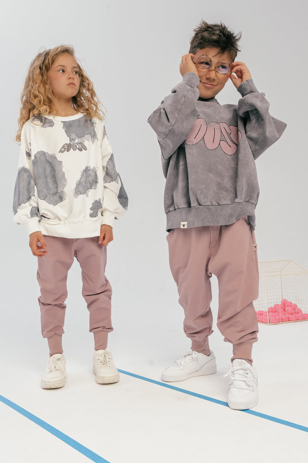 spodnie dziecięce -  SMPLE PANTS light pink