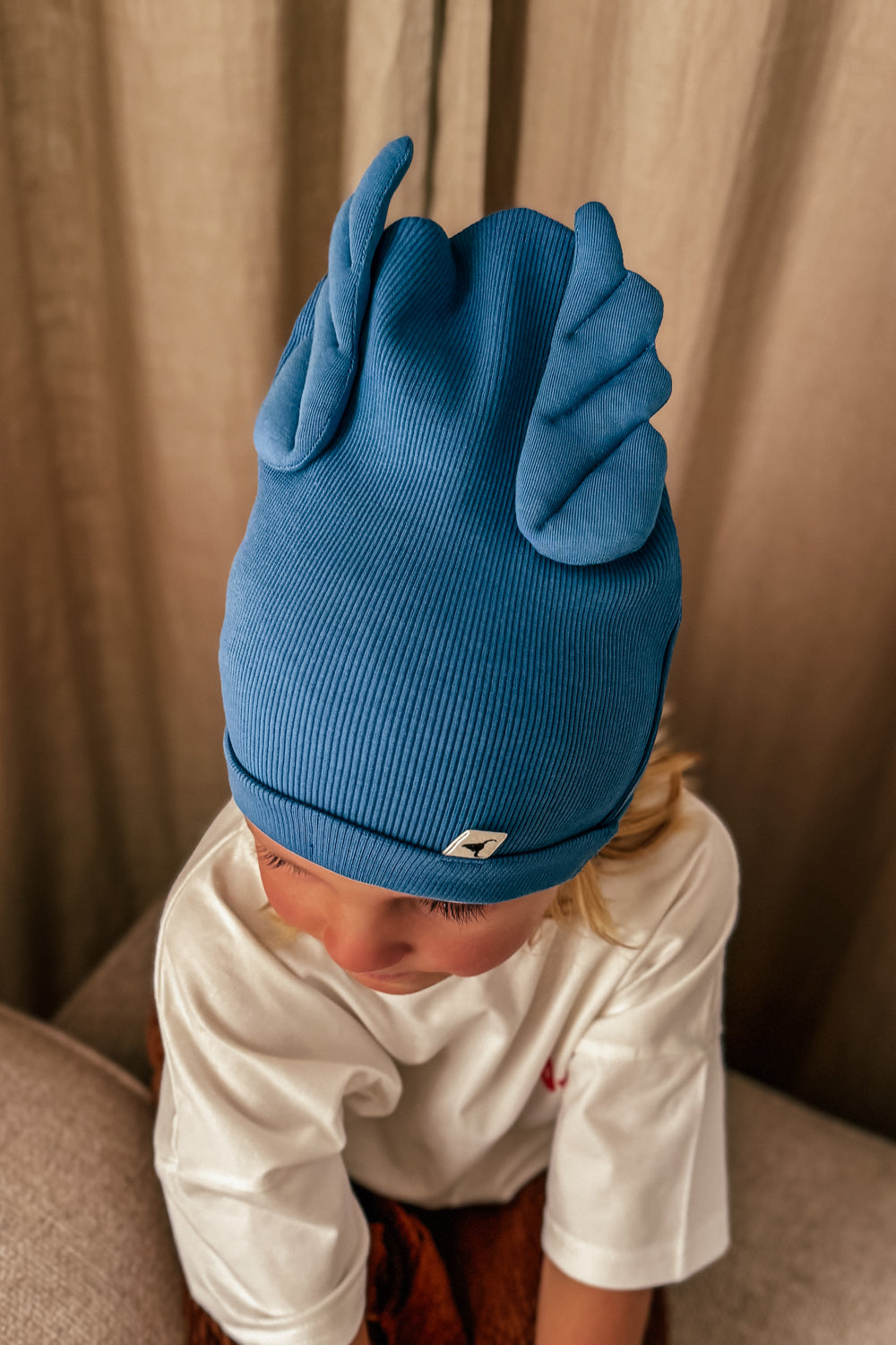 czapka dziecięca- RIBBING BEANIE WINGS ocean blue