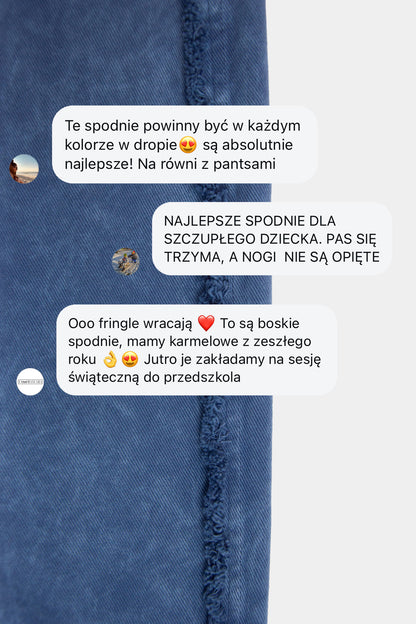 spodnie dziecięce- FRINGLE PANTS navy