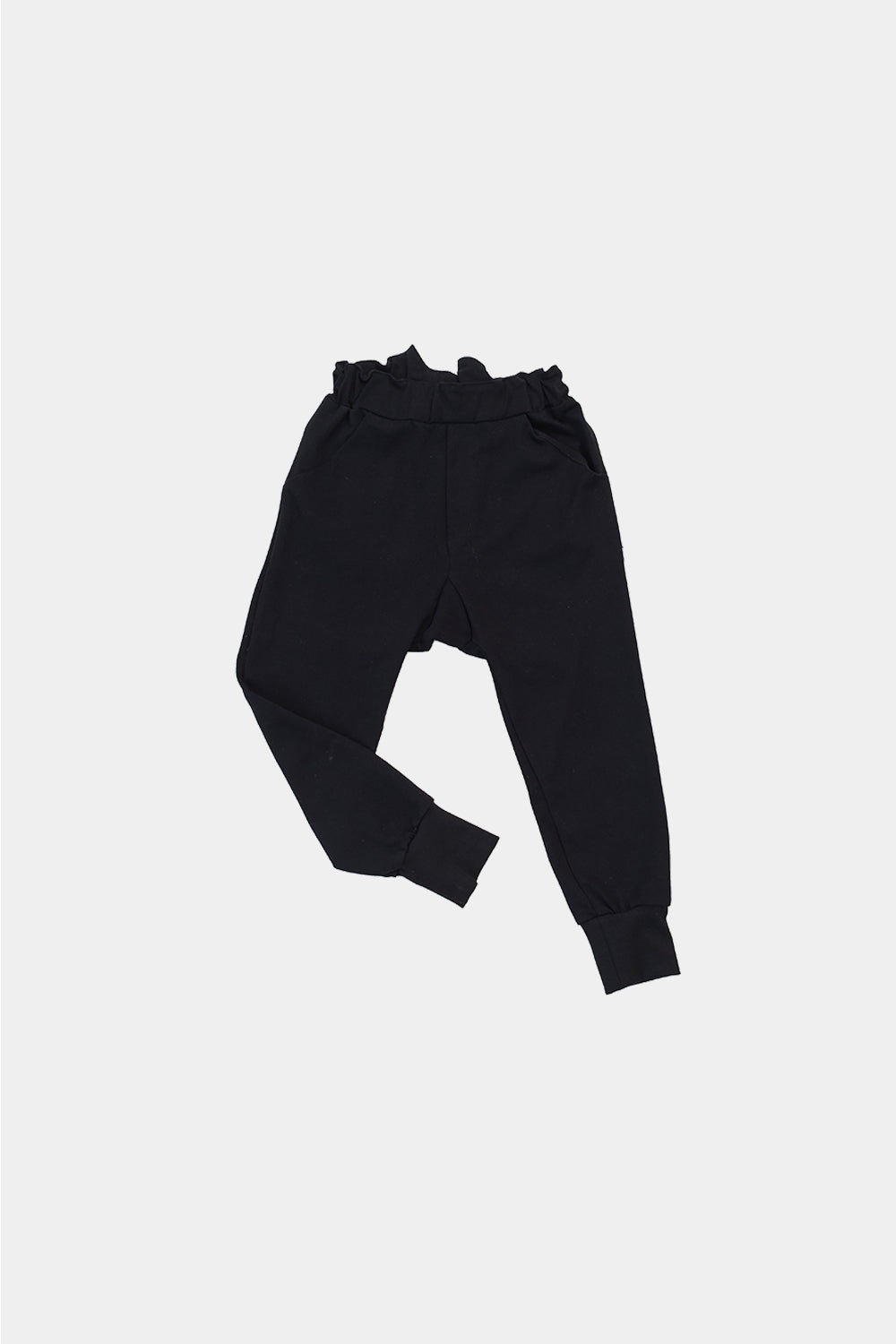 spodnie dziecięce -  BLACK BUTTON PANTS black