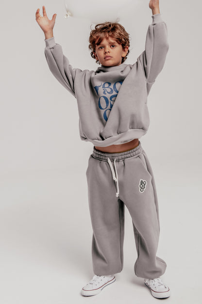 spodnie dziecięce- WARM WIDE PANTS grey