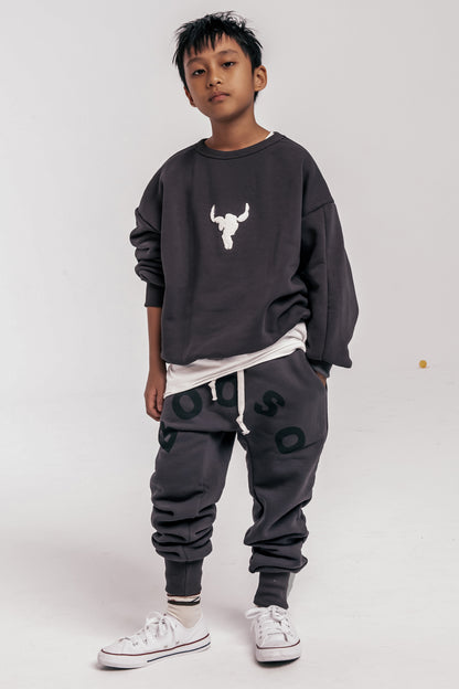 spodnie dziecięce- BOOSO WARM PANTS graphite