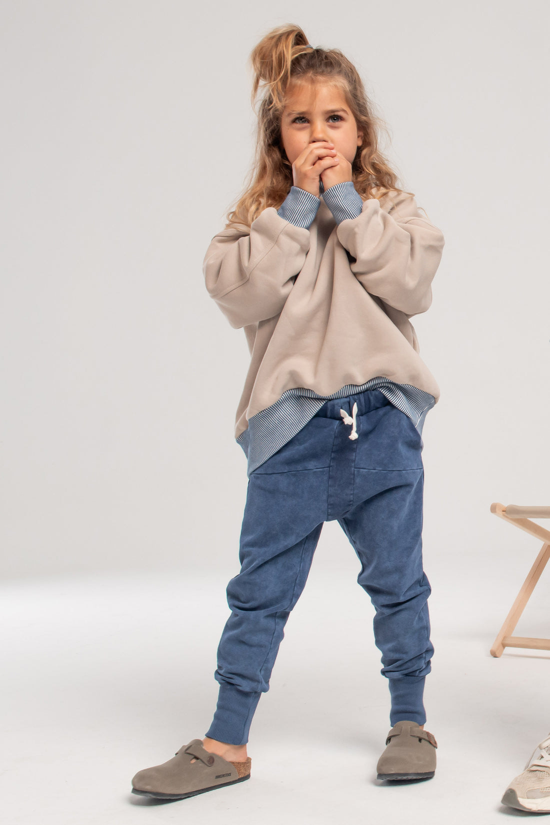 PREORDER! spodnie dziecięce- STRIPED PANTS navy