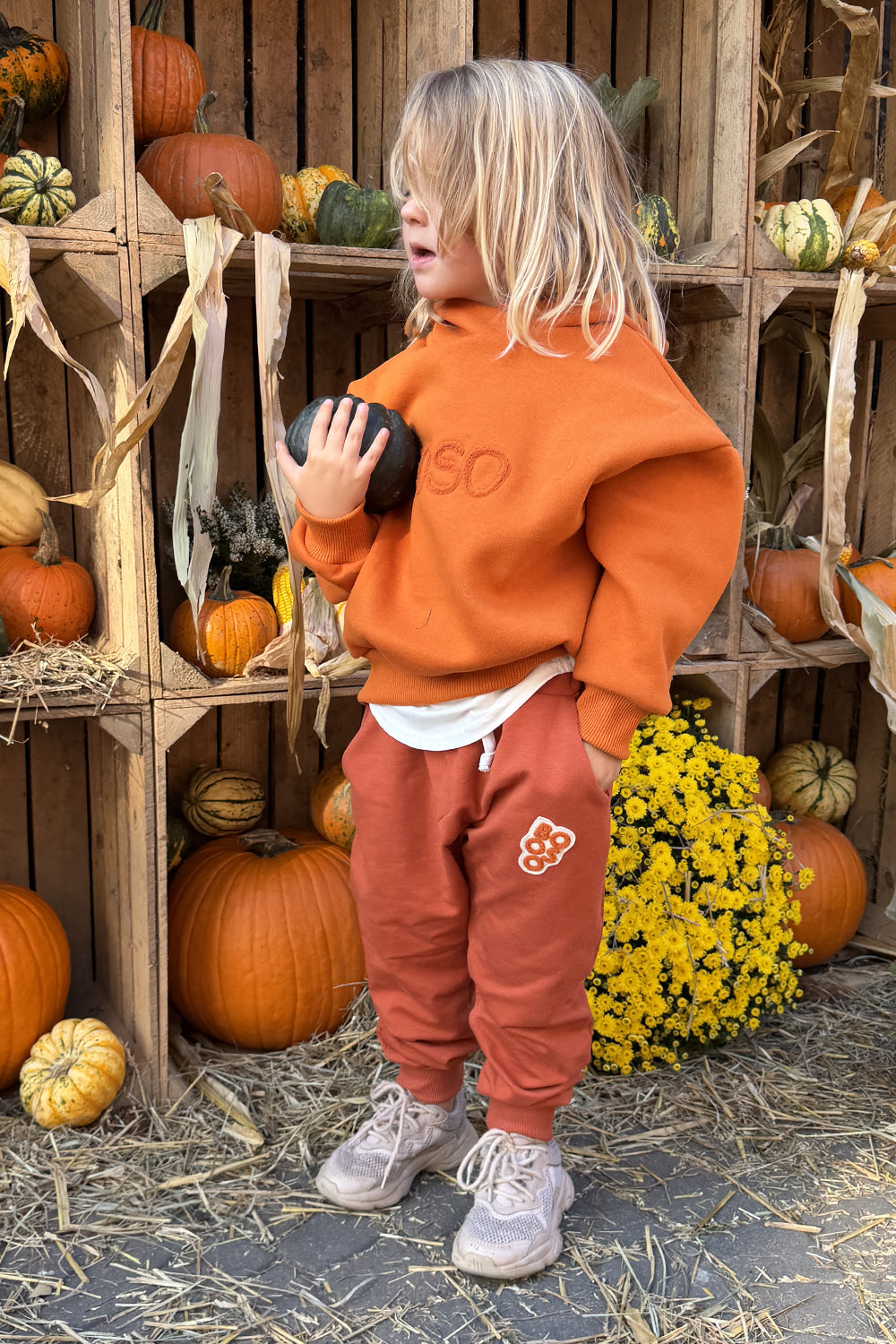 spodnie dziecięce- WARM PANTS orange