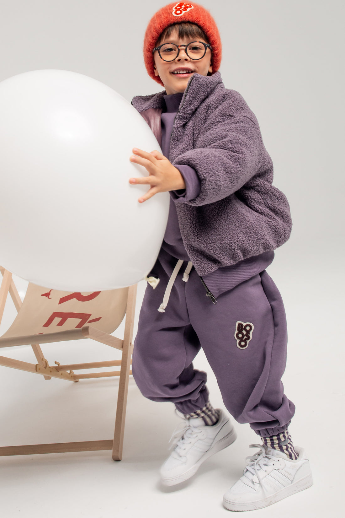 spodnie dziecięce- BOOSO WIDE PANTS plum