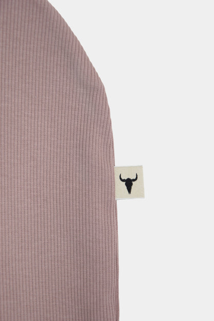 czapka dziecięca- RIBBING BEANIE WINTER dusty pink
