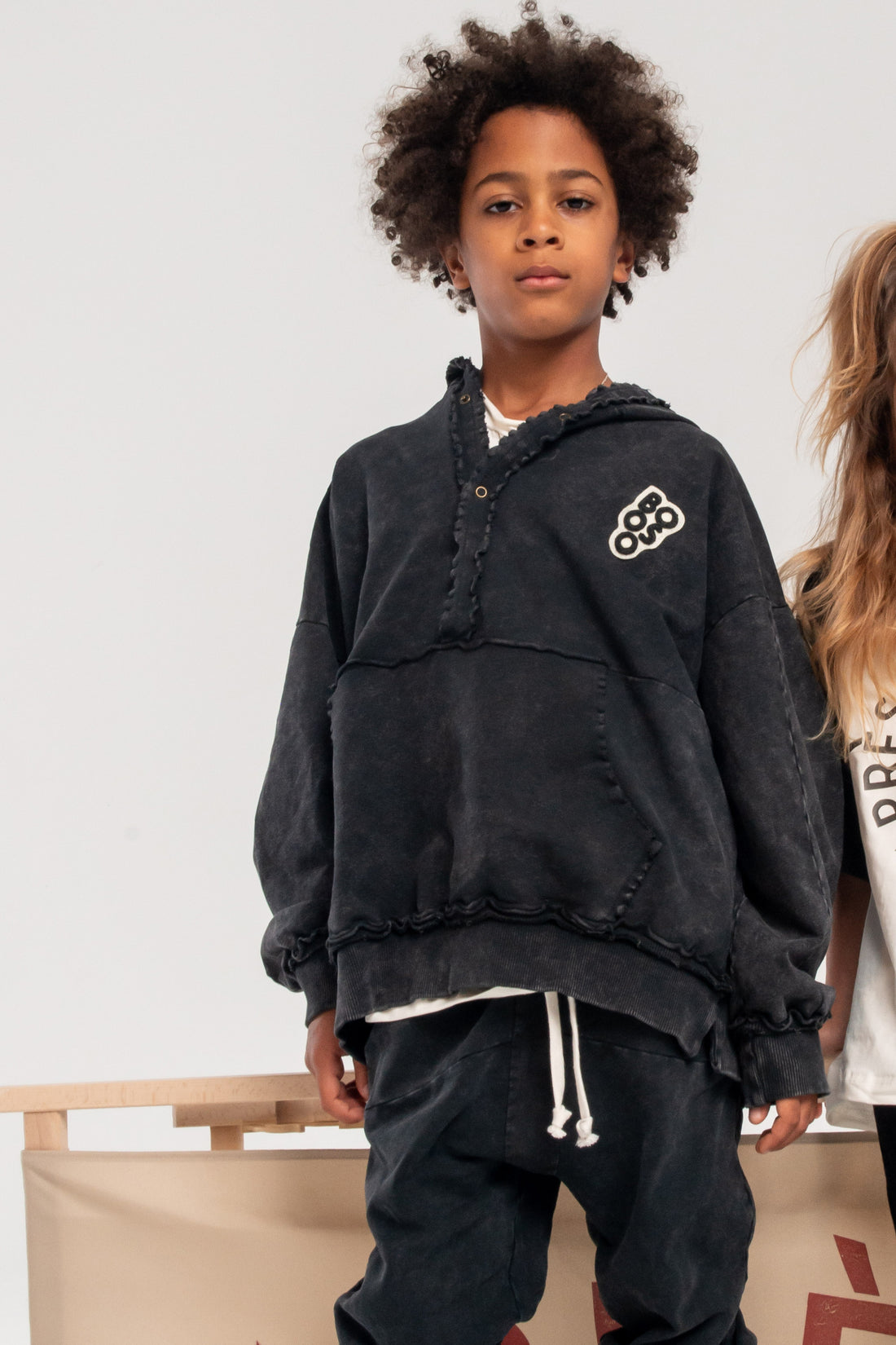 bluza dziecięca- ACID POCKET HOODIE black