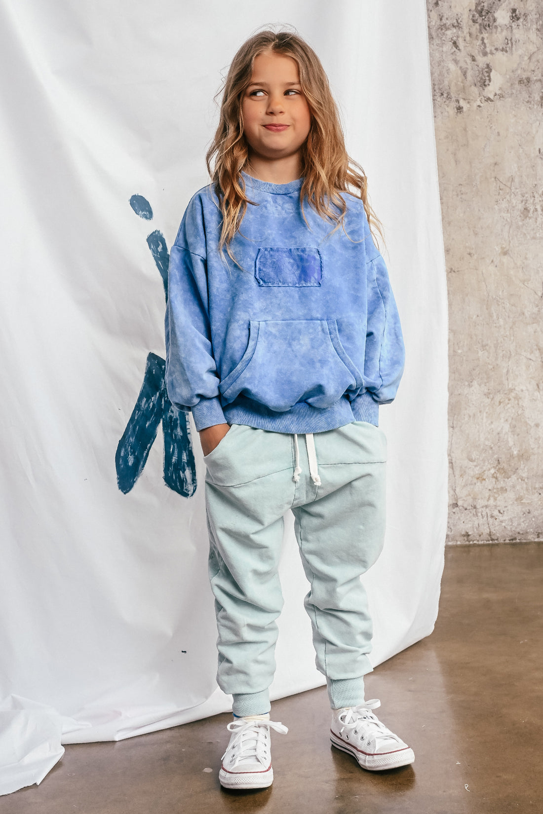 spodnie dziecięce- STRIPED MINT PANTS
