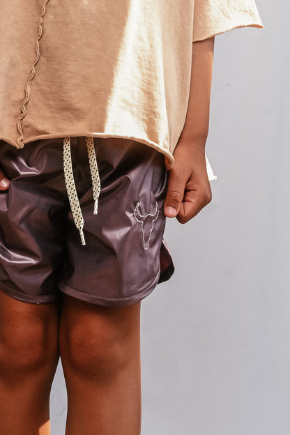 szorty kąpielowe dziecięce - PURPLE SWIM SHORTS