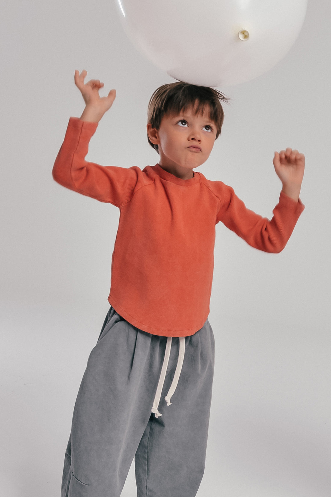 koszulka dziecięca- RIBB LONGSLEEVE orange