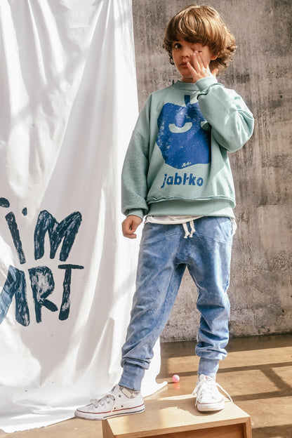 spodnie dziecięce- STRIPED PANTS sky blue