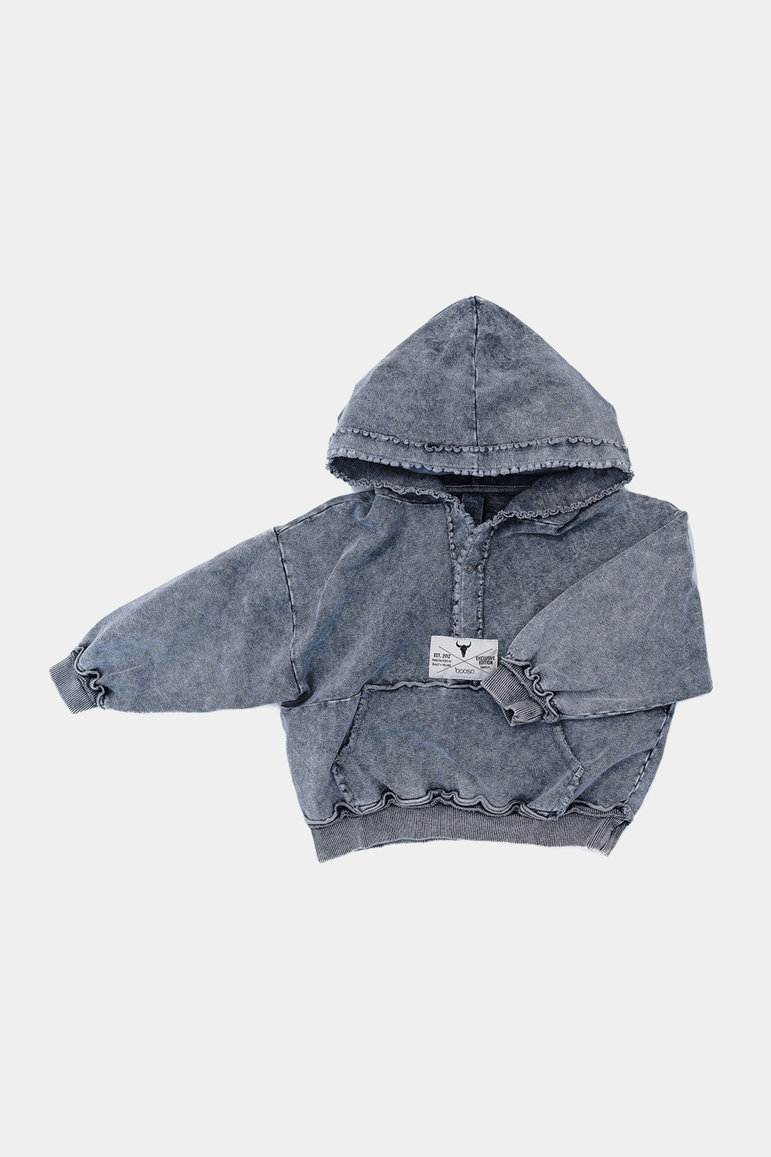 bluza dziecięca- ACID POCKET HOODIE light gray