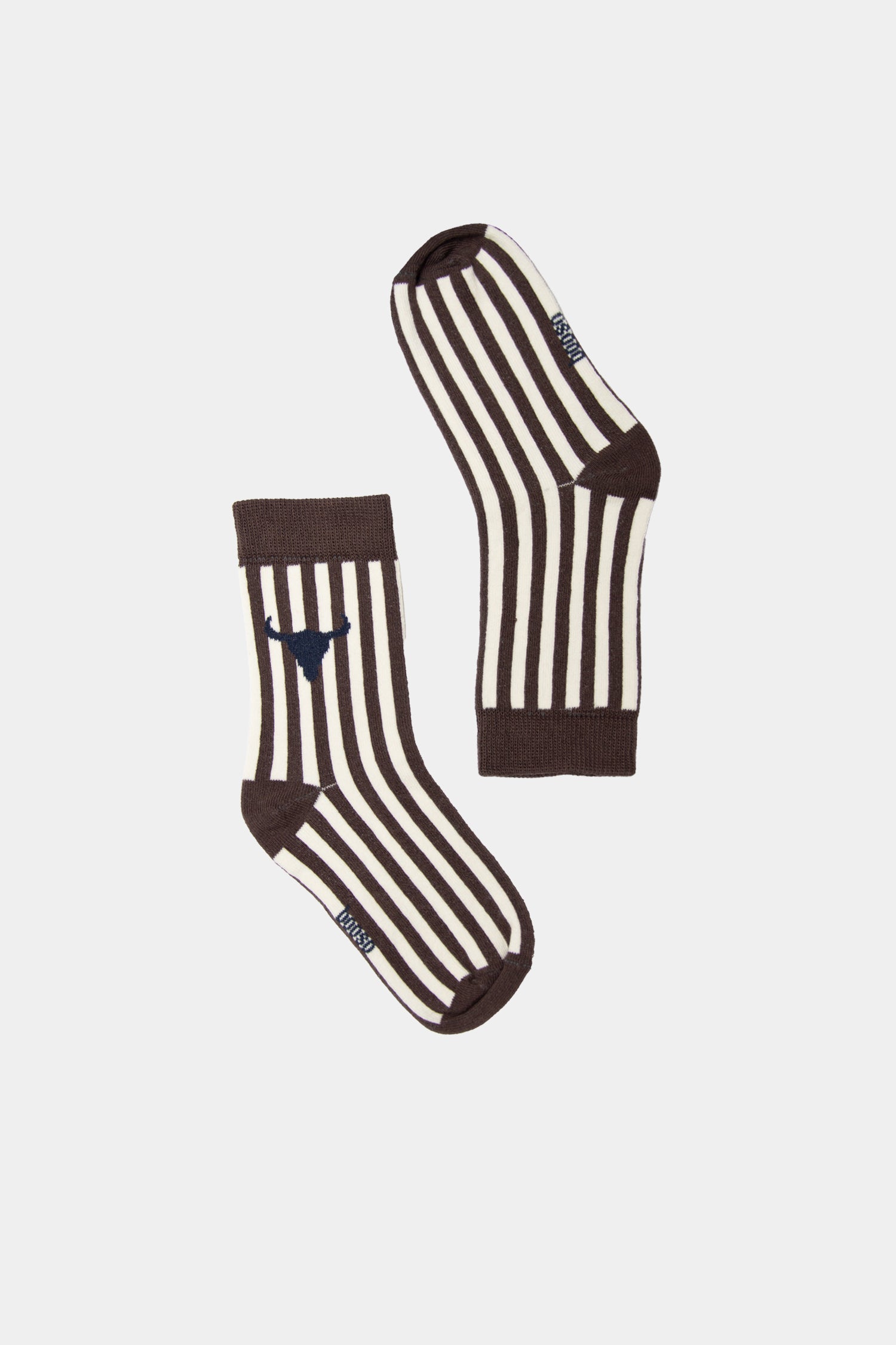 skarpetki dziecięce- STRIPED SOCKS brown