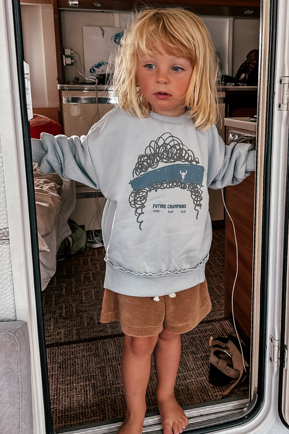 bluza dziecięca- LIGHT BLUE HAIR SWEATSHIRT