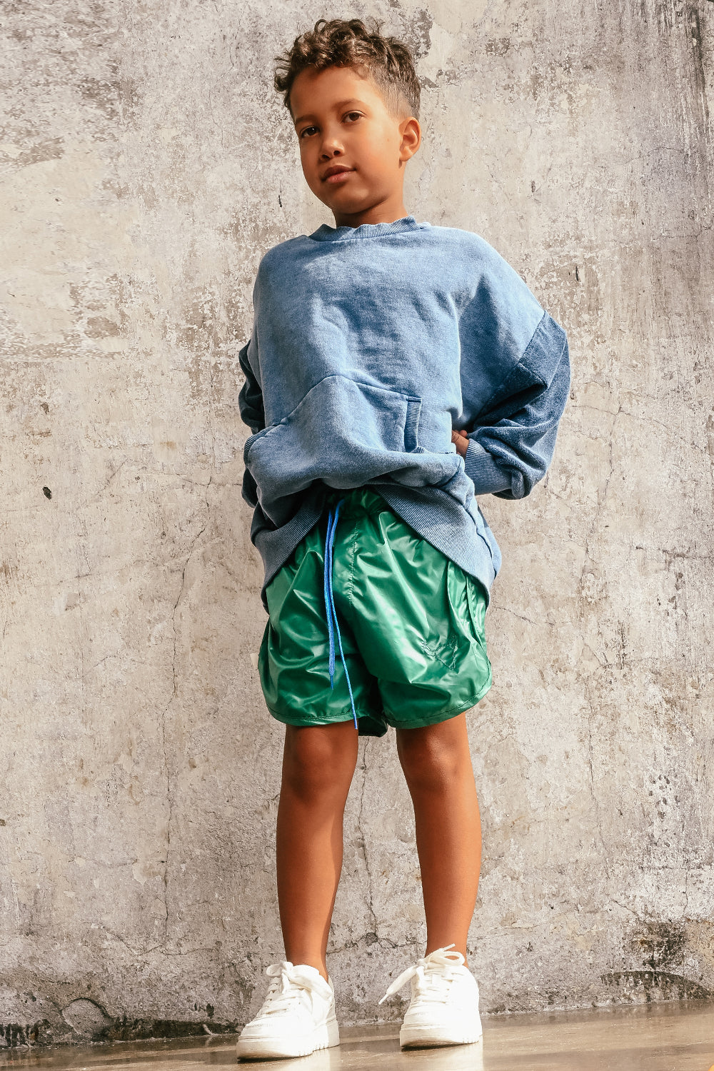 szorty kąpielowe dziecięce - GREEN SWIM SHORTS