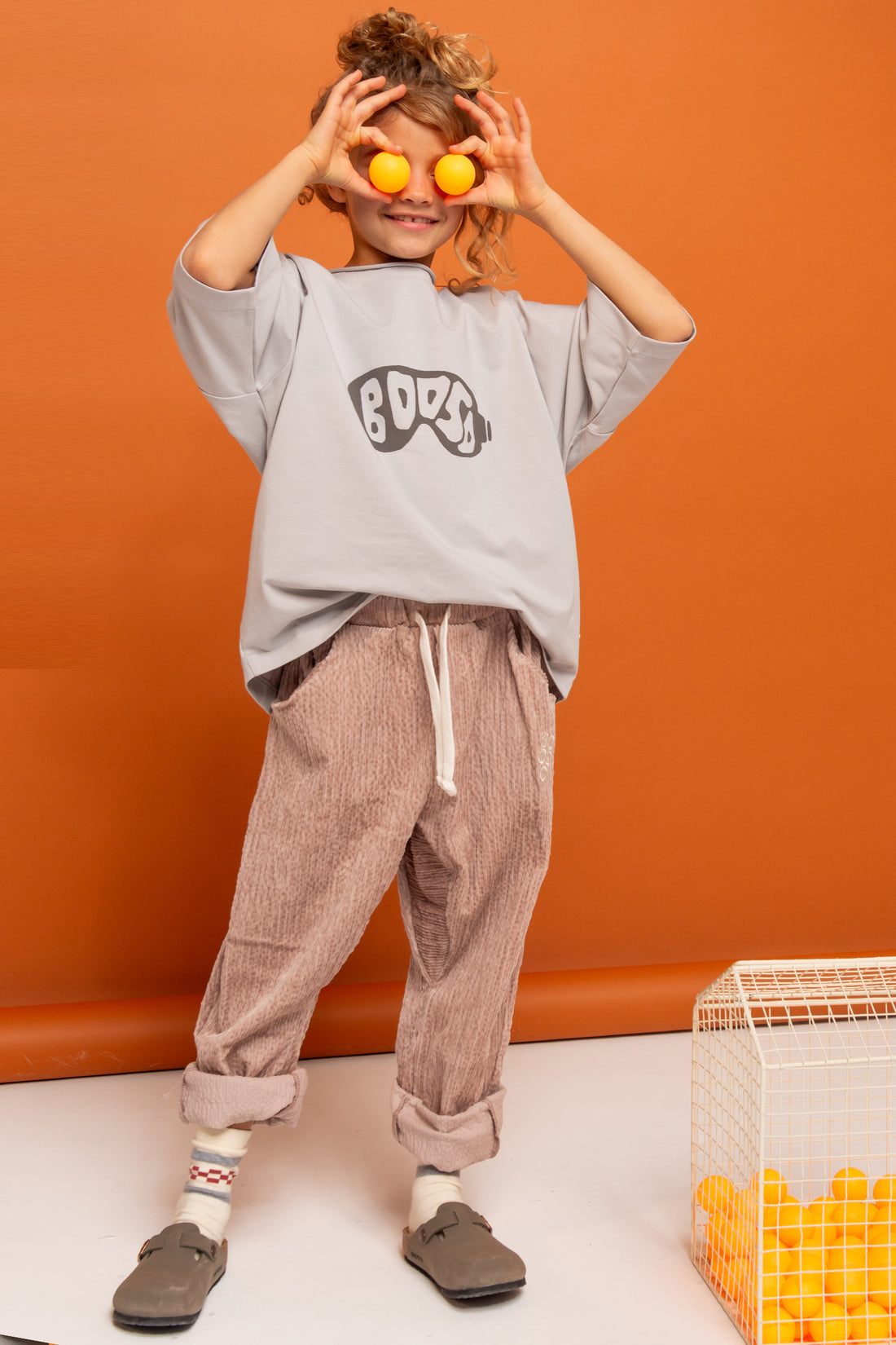 spodnie dziecięce- CORDUROY PANTS pink