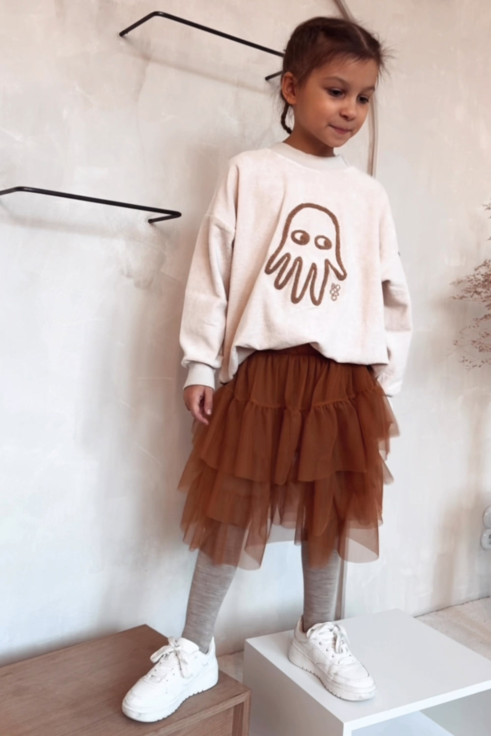 spódnica dziecięca- TULLE SKIRT camel