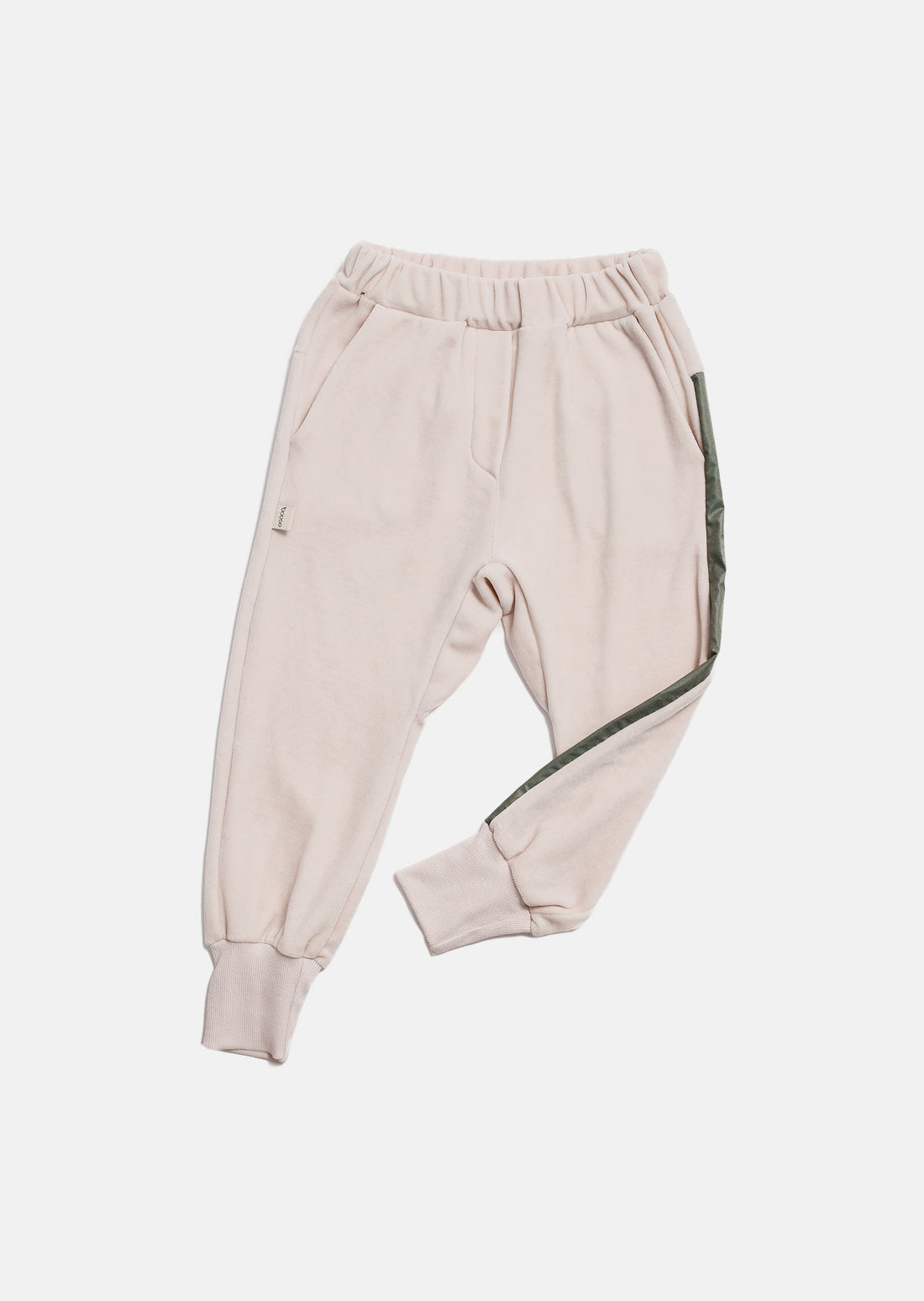 spodnie dziecięce- VELVET STRIPE PANTS beige/khaki