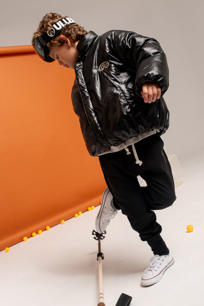 kurtka dziecięca- BLACK WIDE COAT