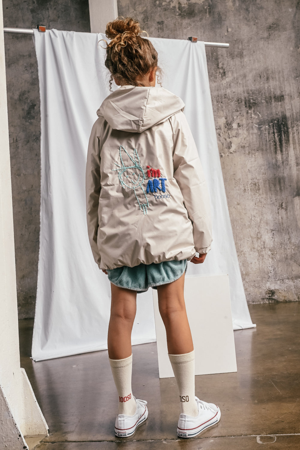 wiosenna kurtka dziecięca- BEIGE WIND COAT