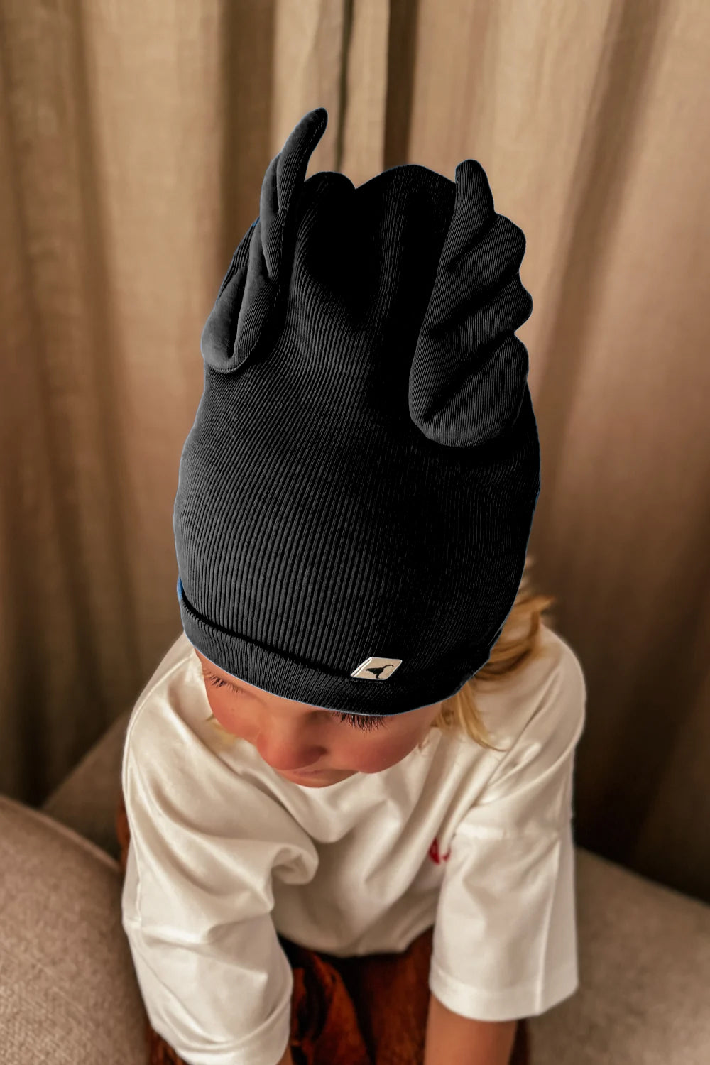 czapka dziecięca- RIBBING BEANIE WINGS black