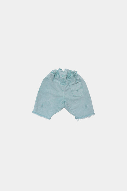szorty dziecięce - JEANS MINT SHORTS