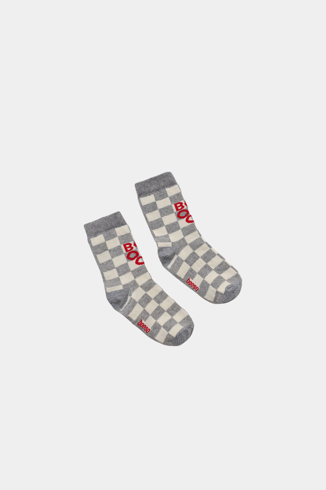 skarpety dziecięce - CHECKED CLASSIC SOCKS gray/white/red